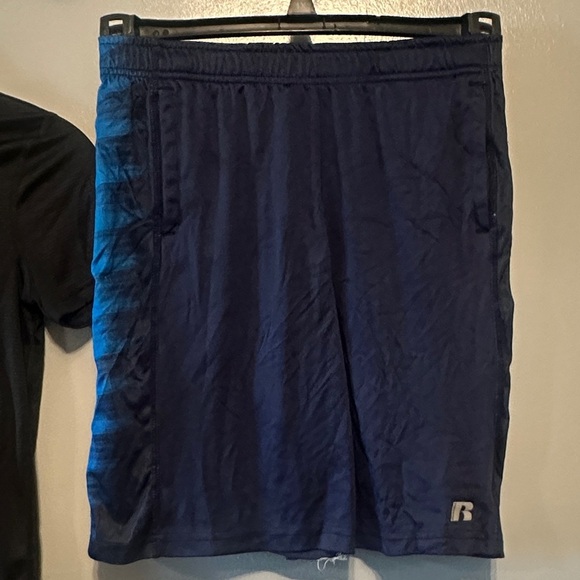 Shirt/Shorts Combo…. Russell Athletic Kids Navy and Blue Shorts and DryTEK shirt - Picture 3 of 16